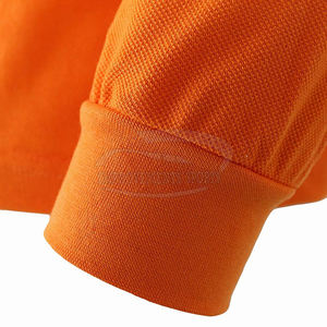 Camisetas Polo informales inteligentes para hombre de algodón 100%, camisa de manga larga antiarrugas con diseño en blanco de tela de punto corto - Product Image 5