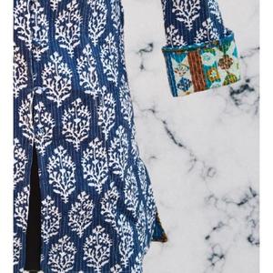 Veste matelassée coton imprimé fleuri long manteau femme coton imprimé inde veste femme matelassée - Product Image 5