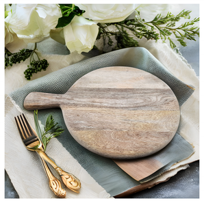 Planche à découper en bois d'acacia la plus vendue avec poignée, planche à découper en bois de manguier, planche à servir pour la viande, le pain, la charcuterie - Product Image 5