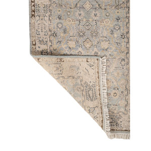 Jaipur Za พรมขนสัตว์ผูกปมมือสีน้ำเงินบางส่วน EA-3009ลายเหรียญ (Cs-01) สำหรับใช้ในบ้าน - Product Image 5