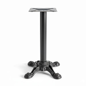 Cast Iron Square Traditional Durable Restaurant <b>Table</b> Base with 4 Prongs CHBCF008 - Product Image 1