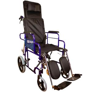 Mobiclinic รถเข็นคนพิการมือสฟิงซ์สีดำพับได้พร้อมพนักพิงเอนและเบรกความดัน - Product Image 3