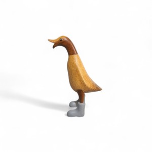 Pato de madera al por mayor, estatuilla de pato de madera, decoración del hogar de Estilo Vintage para estante o repisa - Product Image 5