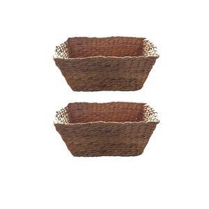 Modern Eco-friendly Rectangle and <b>Square</b> Seagrass <b>Wicker</b> Storage Boxes Hand Woven Water Hyacinth Collection <b>Baskets</b> - Product Image 2