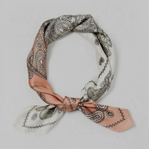 Custom Logo Printed Lightweight Luxury Designer Brand <b>Scarf</b> <b>Square</b> Chiffon Cotton Headwear handmade Pattern Winter Fashion - Product Image 3