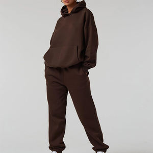 Chándal Unisex de Color liso, ropa de calle, chándal para mujer recién llegado para adultos, chándal informal personalizado de algodón 100% - Product Image 3