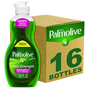 Palmolive Ultra Dishwashing <b>Liquid</b>, Fresh Scent, 8 oz Bottle, 16/Carton (61047169) - Product Image 6