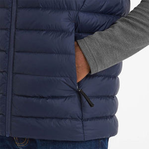 Gilets matelassés d'extérieur pour hommes, sans manches, fermeture éclair sur le devant, poche, gilet matelassé chaud d'hiver coupe-vent avec poche - Product Image 6