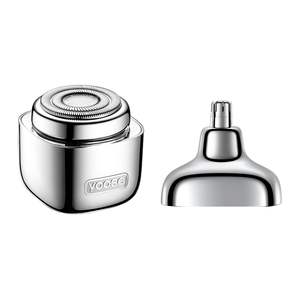 Recortadora de Vello Nasal 2 en 1 Recargable e Impermeable para Mujer, Cabezales Intercambiables de Aleación, Depiladora Facial, Alimentación USB - Product Image 1
