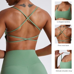 สปอร์ตบราคอวีสำหรับออกกำลังกายเล่นโยคะปรับแต่งด้านหน้าได้ - Product Image 3