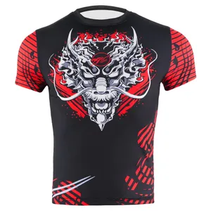 Özel MMA orangutan tayt Tiger Muay Thai geometrik boks forması rashguard jiu jitsu kral boks muay thai tarafından SINEWY spor