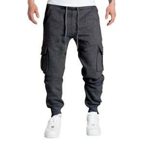 Pantalones Cargo para Hombre, Multibolsillos, Spandex/Algodón, Ecológicos, Transpirables, Cierre con Cordón, Alta Calidad, Logotipo Personalizado OEM - Product Image 2