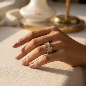 Bague en argent 925 pour femme avec zircone cubique, bijou élégant pour cadeau - Product Image 2