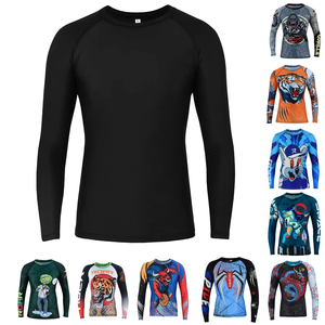 Rashguard BJJ personnalisé de haute qualité, sublimation, tissu Spandex à séchage rapide, manches courtes, compression pour hommes - Product Image 1