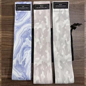 Wholesale Custom Logo Print Polyester Fabric Workout Loop <b>Resistance</b> <b>Bands</b> Fitness Exercise Booty Hip <b>Band</b> Set - Product Image 5