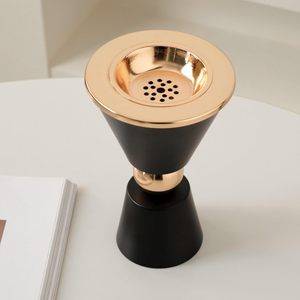 Quemador de Incienso Bakhoor Negro y Dorado de Lujo, Moderno Porta Incienso Árabe de Metal para Oud, Fragancia para el Hogar, Decoración de Ramadán, Regalos y Hogares del Golfo - Product Image 1
