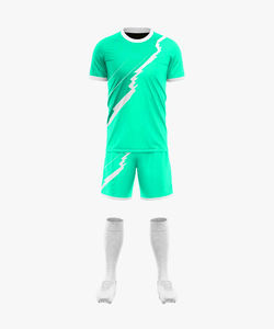 Kit de fútbol de sublimación completa personalizado para hombres y mujeres, camiseta de fútbol cómoda de tela ligera suave, 100% poliéster - Product Image 1