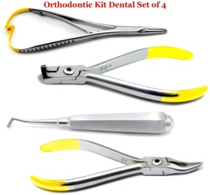 ชุดอุปกรณ์จัดฟัน4ชิ้นคีมจัดฟันทำจากสเตนเลสคีมจัดฟันแบบแมนนวล - Product Image 2
