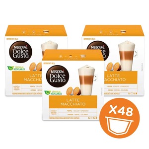 Cápsulas de Café Nescafé Dolce Gusto Latte Macchiato, Paquete de 16 Cápsulas, Paquete de 3 Unidades Individuales, Compatibles con Máquinas Dolce Gusto - Product Image 1