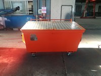 Nouvelle benne à déchets métallique à levage frontal, bac de collecte mobile extérieur pour la construction et l'utilisation en restauration