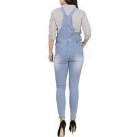 Pantalones vaqueros de algodón transpirables de cintura elástica media, rectos, casuales, de punto, de moda, nuevos, al por mayor para mujer
