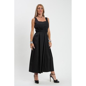 green emerald velvet dress Italian Summer Tie Neck Midi Dress Black