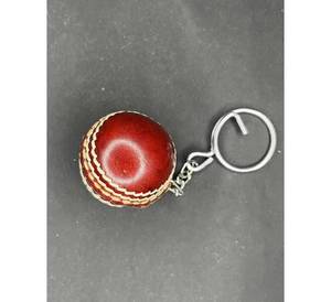 High demanded Cricket Ball Keychain Top Quality Cricket Ball Keychain Cricket with Ball <b>Leather</b> <b>keyrings</b> for promotional use - Product Image 1