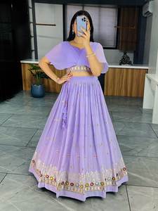 Nouvelle collection spéciale Navratri Lehnga Choli de qualité supérieure avec un vrai miroir pour les femmes au meilleur prix - Product Image 6