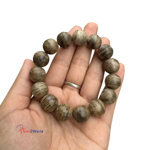Superior 15 <b>Bead</b> 14mm Luxurious <b>Wood</b> Jewelry <b>Bracelet</b> Best High Quality Underwater Pure Vietnam Bakhoor Agarwood Oud Sweet Smell - Product Image 3