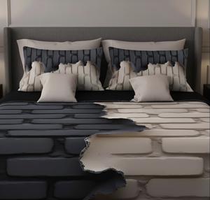 ชุดเครื่องนอนผ้าฝ้าย 100% ขนาดคิงไซส์ พร้อมปลอกหมอนพับได้ 2 ใบ |   จำนวนเส้นด้าย 600TC |   สไตล์ยุโรปอเมริกัน |   ผิวเรียบเนียน | - Product Image 3