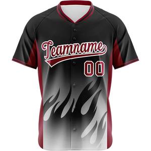 Camisa de uniforme de béisbol personalizada, estampado gráfico por sublimación, tela de malla abotonada bordada, ajuste juvenil, estilo de softbol, EE. UU. Pro - Product Image 2