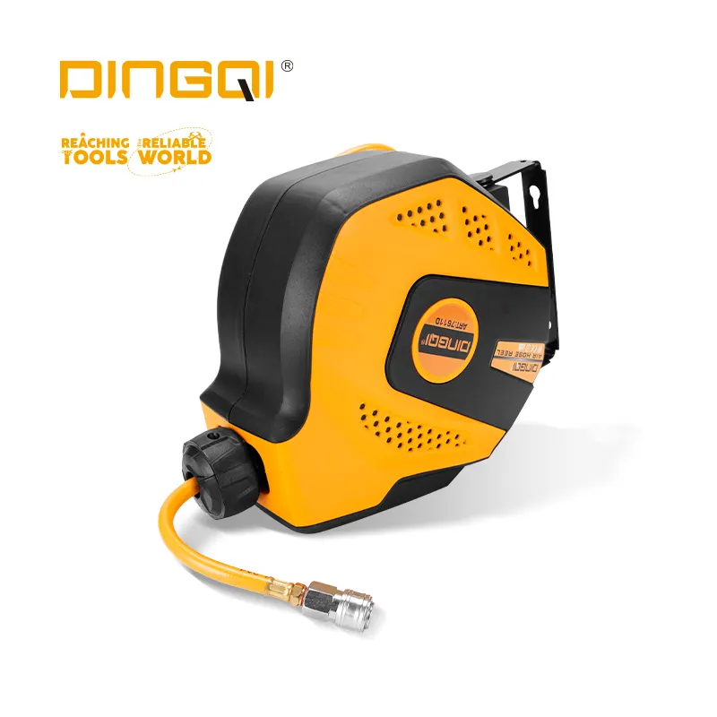 DINGQI-Extensión de malla neumática de PU, resorte retráctil, carrete automático de manguera de aire de alta presión, última oferta