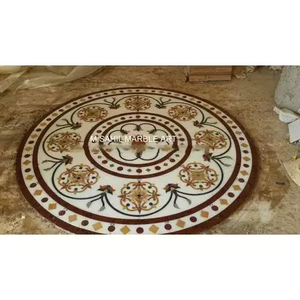 Embutido de piedra natural trabajo mármol Mandap decorativo Mandir/templo suelo piedra mármol suministro de la India - Product Image 6