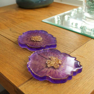 Posavasos de Madera de Mango y Resina de Primera Calidad, Artesanía, para Té, Café, Vino, Decoración de Mesa de Cocina, Accesorios de la India - Product Image 2