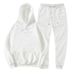 Casual Sports Set Men Fleece Jogger Tracksuit Hoodies Sweatpants Sets Mens Solid Sweatpants <b>Sweatshirt</b> Hoody Pullover Set - Product Image 2