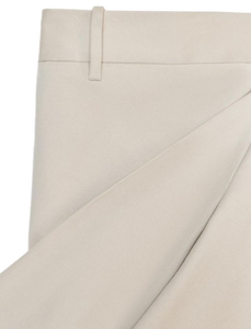 Pantalon plissé beige en coton pour femmes, parfait pour le jogging et le port quotidien, disponible en taille personnalisée, approvisionnement en gros - Product Image 5