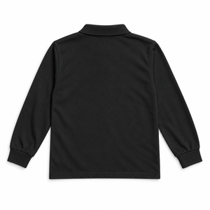 Polo Negro de Manga Larga con Bolsillo para Niños, Uniforme Escolar - Product Image 2