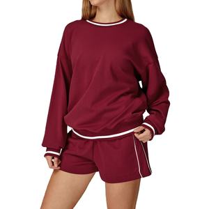 Conjunto Deportivo de Felpa Sólida Unisex con Logotipo Personalizado al por Mayor, Conjunto de 2 Piezas, Pantalones, Traje Deportivo para Correr - Product Image 4