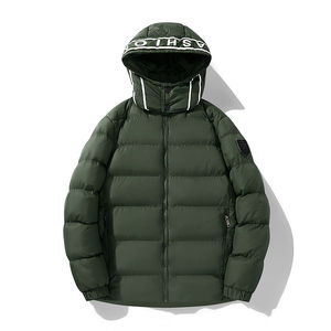 Veste matelassée mince décontractée pour hommes pour l'hiver col montant personnalisé avec fermeture à glissière Streetwear avec logo brodé quantité minimale de commande bas - Product Image 5