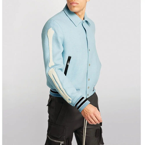 Chaqueta de béisbol Varsity de satén Unisex personalizada 2024, chaqueta con letras para hombre con cuello levantado, tela de lona, todos los colores personalizables - Product Image 2