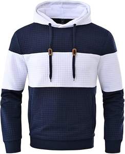 Hoodies Casual Pullover Hooded Sweatshirt Long Sleeve <b>Quarter</b> <b>Zip</b> Hoody Tops With Kangaroo Pocket - Product Image 4