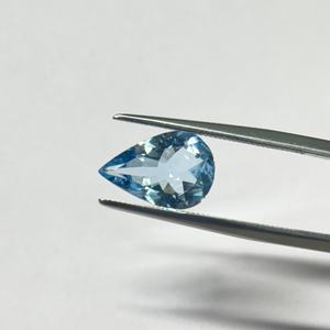 Aguamarina Natural, Corte Facetado en Forma de Pera, Gema Suelta Azul Certificada, 8x12mm, 2ct - Product Image 2