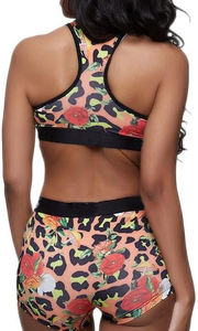 Custom <b>Women's</b> Two Piece Yoga Sets High Waist <b>Shorts</b> Sports Bra Breathable Fitness Activewears Personalized Logo Hot Sublimation - Product Image 6