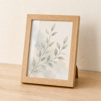 Lot de 5 cadres photo créatifs en MDF, faits à la main, avec impression UV, tailles mixtes 4x6", 5x7", 6x8", 8x10", découpe au laser en bois, vente en gros directe usine