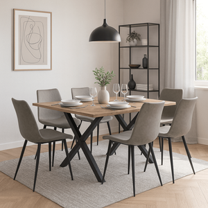 Ensemble de 4 chaises de salle à manger modernes et minimalistes, dossier haut, cuir PU, structure en bois, pieds en métal, garantie 12 mois, pour salons et restaurants - Product Image 3