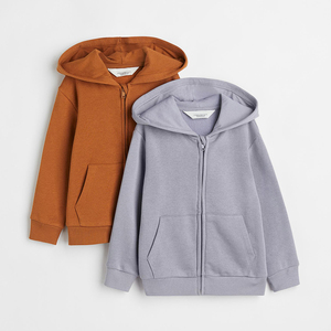 Alta calidad primavera otoño niños lisos niños sudaderas con capucha 100% algodón para niños bebé Sudadera con capucha T logo personalización - Product Image 5