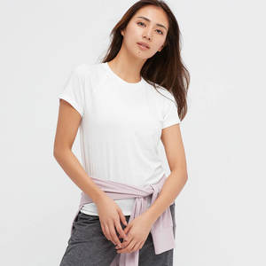 T-shirts pour femmes vierges avec logo personnalisé T-shirt de sport T-shirts unisexes T-shirts unis pour femmes à épaules tombantes de grande taille - Product Image 4