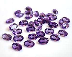 Amatista natural Oval 3x5mm Corte facetado-Amatista púrpura suelta Calidad superior - Product Image 2