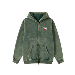 2025 vente directe d'usine conception de Logo personnalisé hommes 100% coton lavage à l'acide sweats à capuche Style décontracté pour l'hiver - Product Image 1