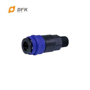 Zócalo macho de acero inoxidable/nailon Acoplamiento rápido de un toque Marca DFK Certificación ISO9001 - Product Image 2